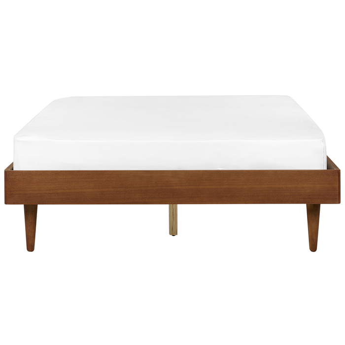 Beliani-TOUCY-Tweepersoonsbed-Lichtbruin-140 x 200 cm-Rubberhout