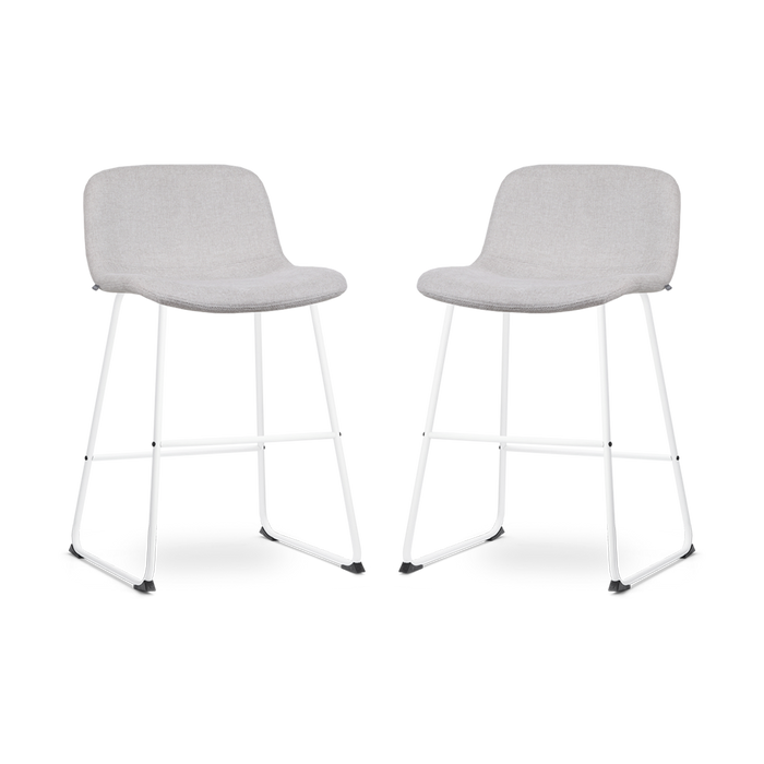 Nolon Nino-Mats Barkrukken Set van 2 - Beige - Wit - 65 cm