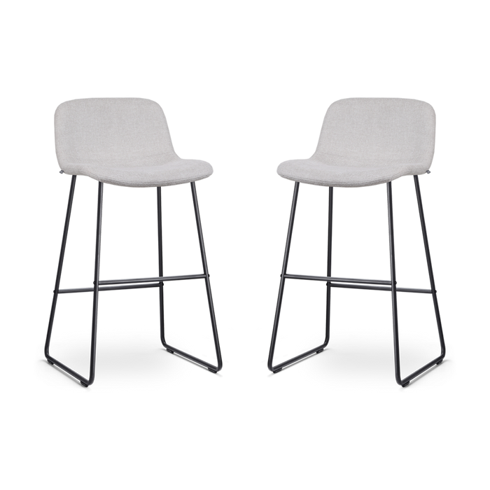 Nolon Nino-Mats Barkrukken Set van 2 - Beige - Zwart - 75 cm