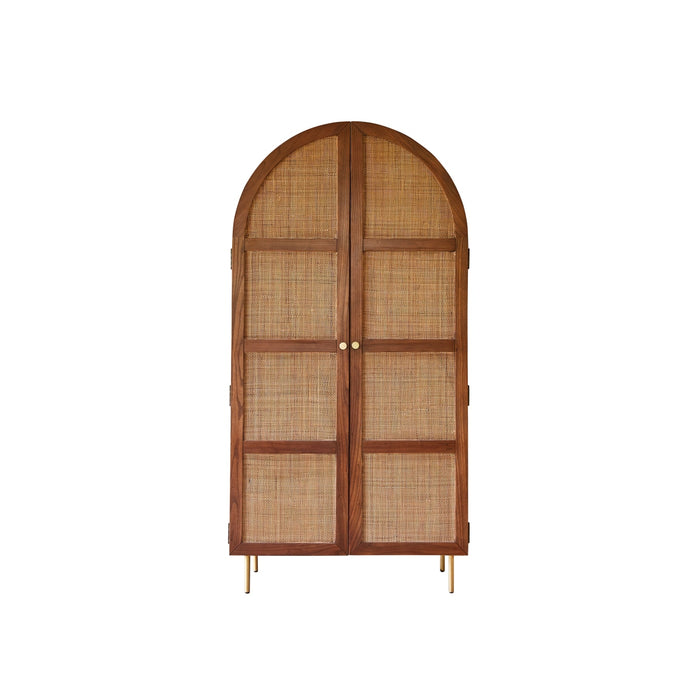 Tikamoon - Lisbeth - Kinderkast van iepenhout en gevlochten rotan