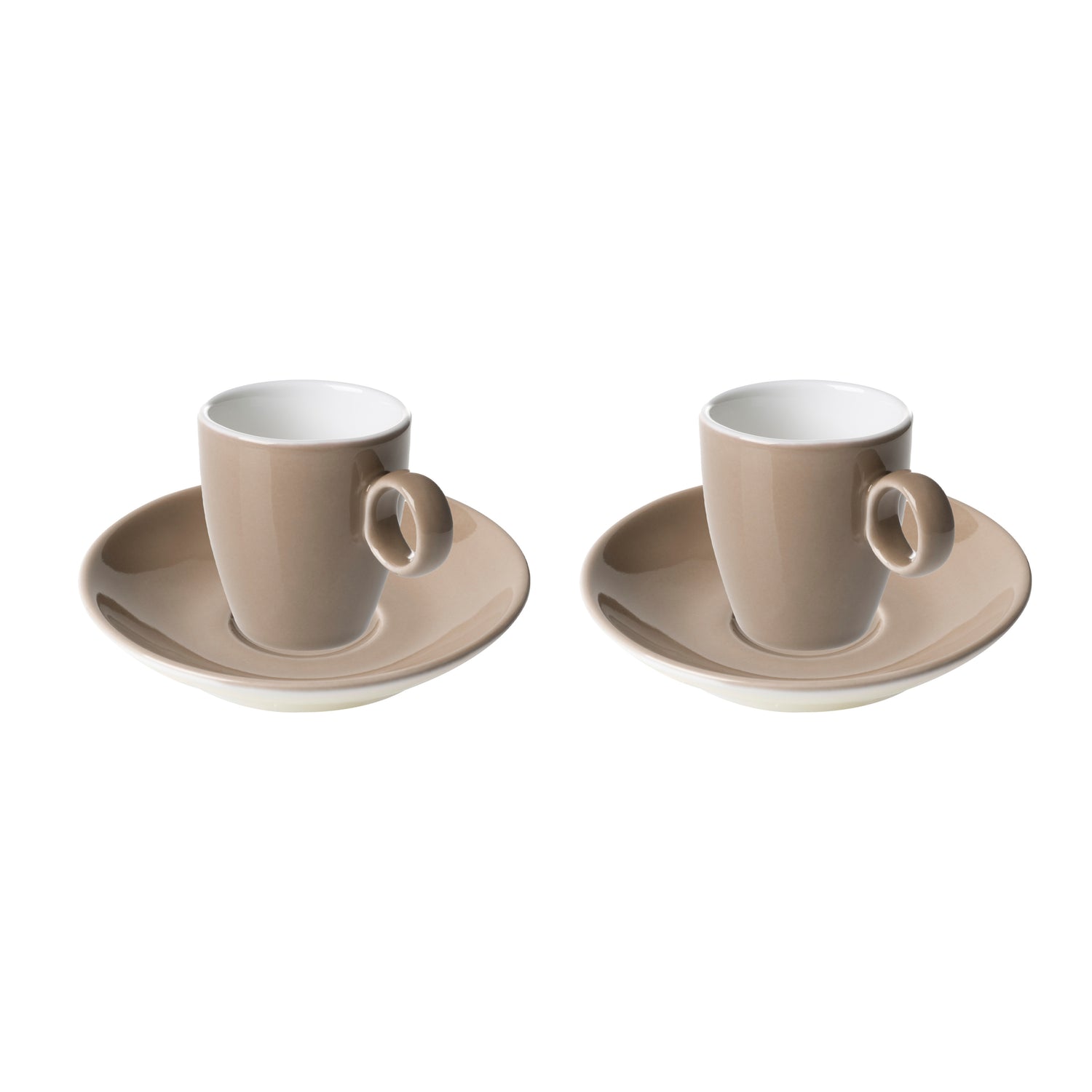 Maastricht Porselein Espressokop en schotel Bart Colour Cafe 6.5 cl Bruin 2 stuks