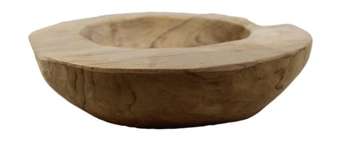 Fruitschaal medium - ø28-35x10 - Naturel - Teak