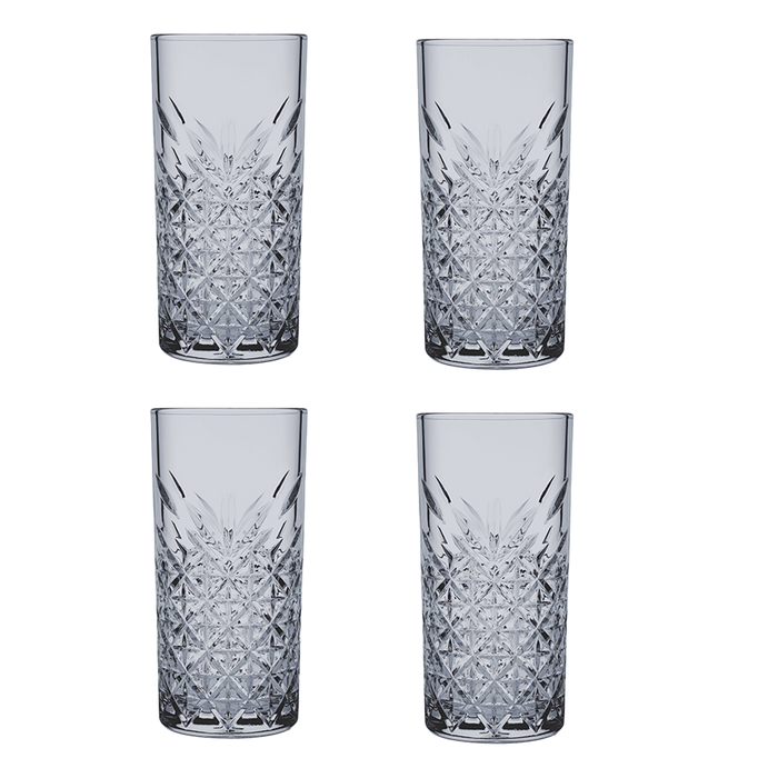 Pasabahce Longdrink Timeless 45 cl - Grijs 4 stuks