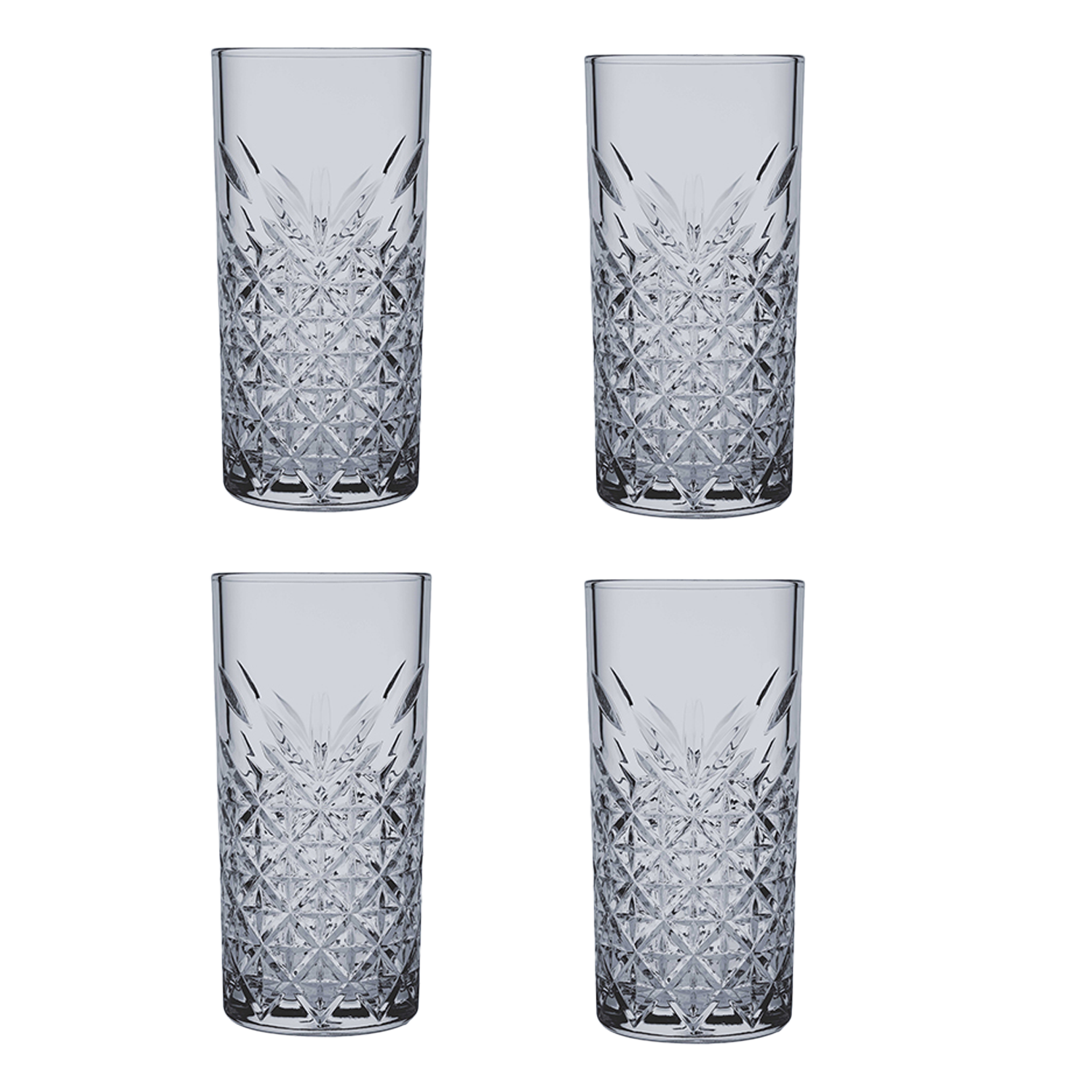 Pasabahce Longdrink Timeless 45 cl - Grijs 4 stuks