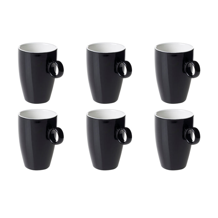 Maastricht Porselein Beker Bart Colour 23 cl Zwart 6 stuk(s)