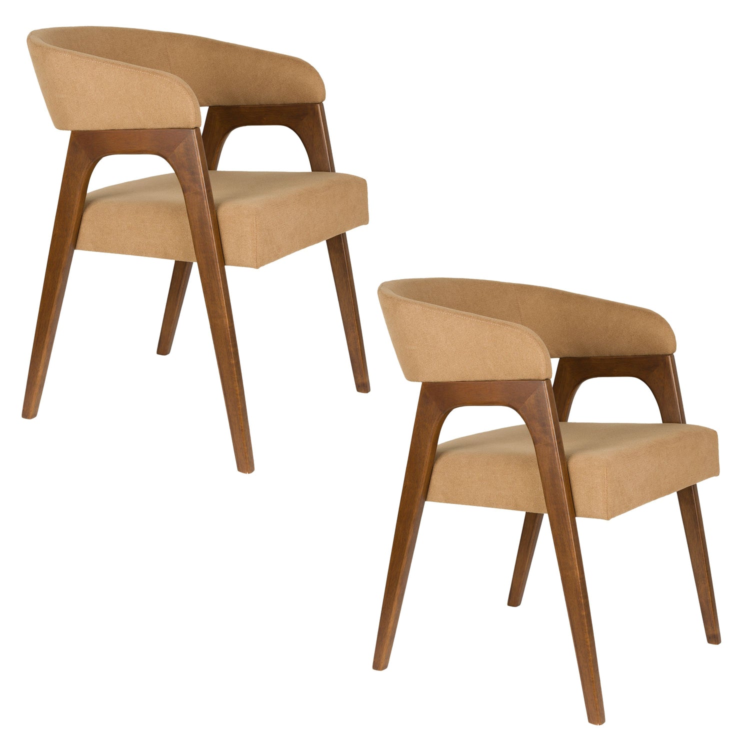 Dutchbone Adamello Eetkamerstoelen Beige - Set van 2