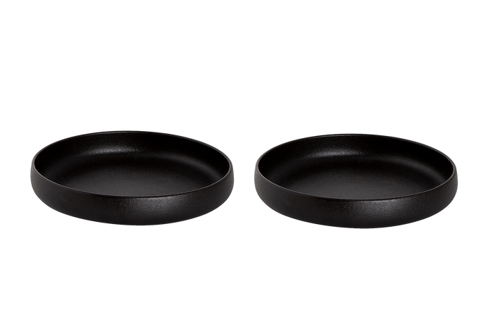 Maastricht Porselein - Universe - Bord diep - 2 stuks - 21 cm - Zwart