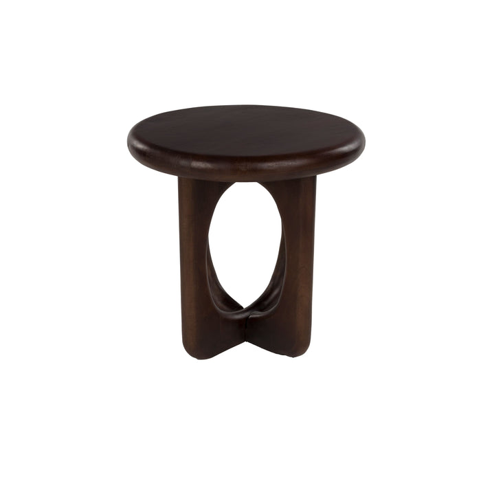 Housecraft Living Jani Bijzettafel Rond 40 cm Mangohout Bruin donker