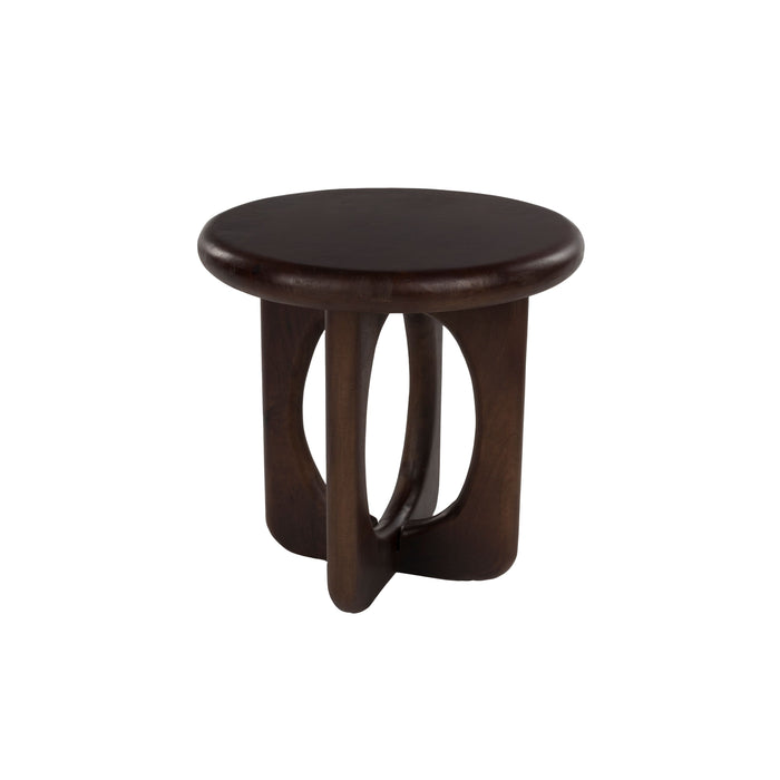 Housecraft Living Jani Bijzettafel Rond 40 cm Mangohout Bruin donker