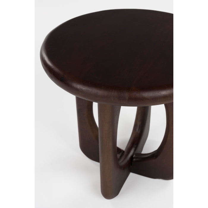 Housecraft Living Jani Bijzettafel Rond 40 cm Mangohout Bruin donker