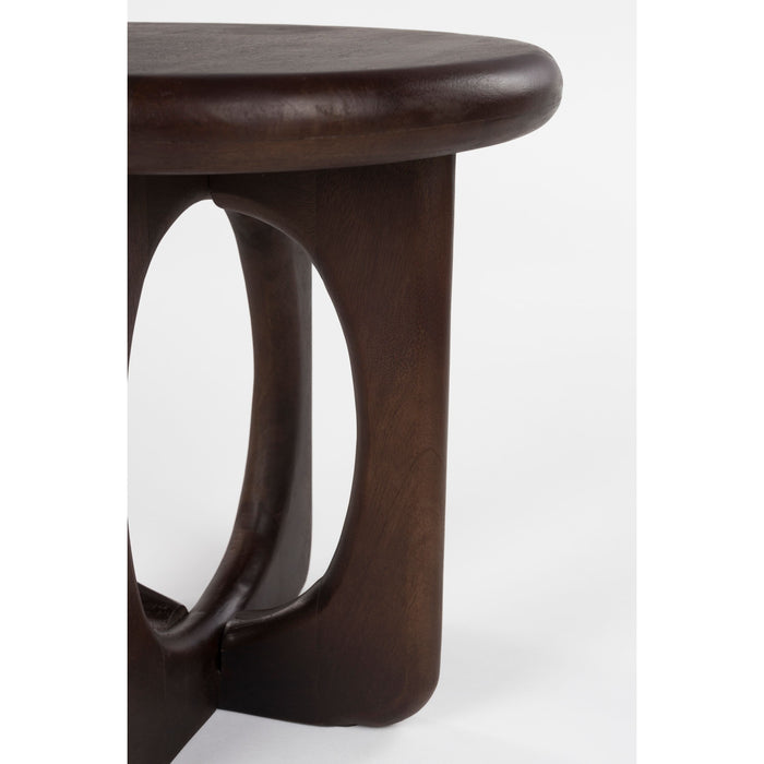 Housecraft Living Jani Bijzettafel Rond 40 cm Mangohout Bruin donker