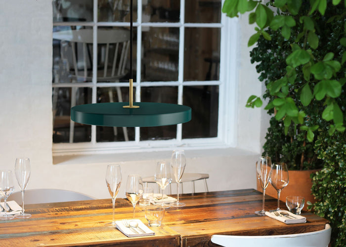 Asteria hanglamp Ø43 LED medium messing|nuance oranje