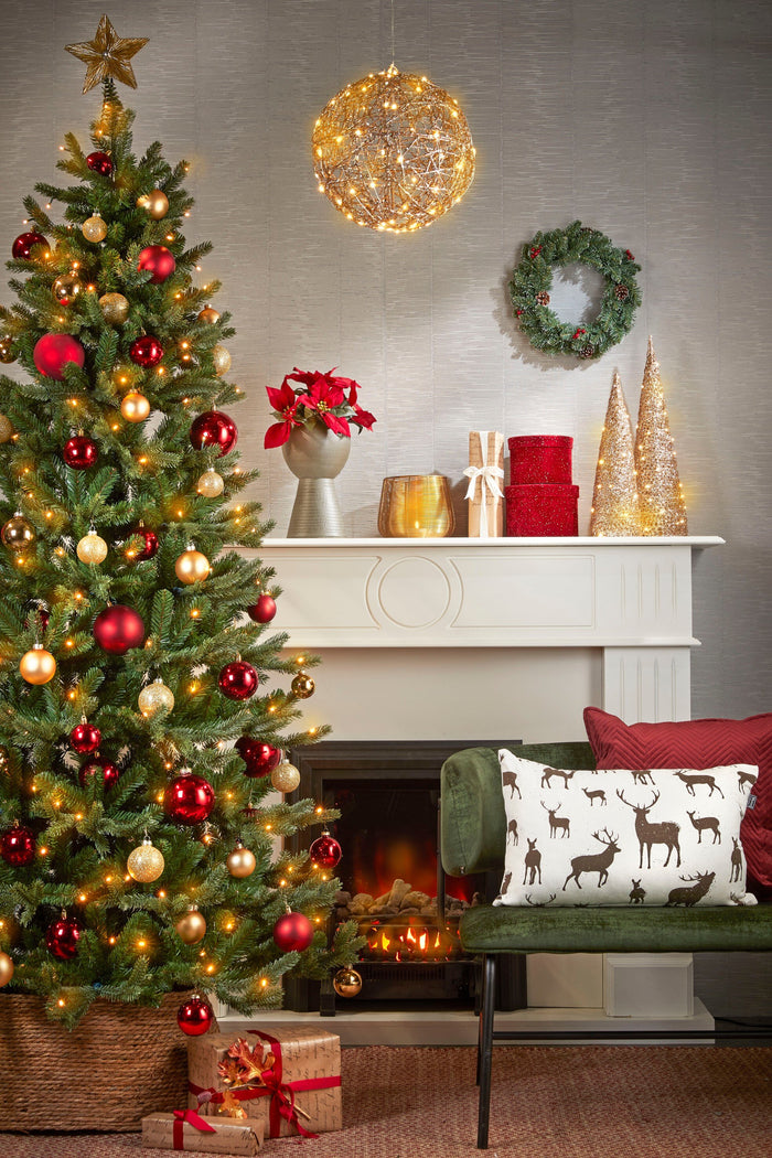 Black Box Trees Creston Kerstkrans met LED Verlichting - Ø60cm - Groen