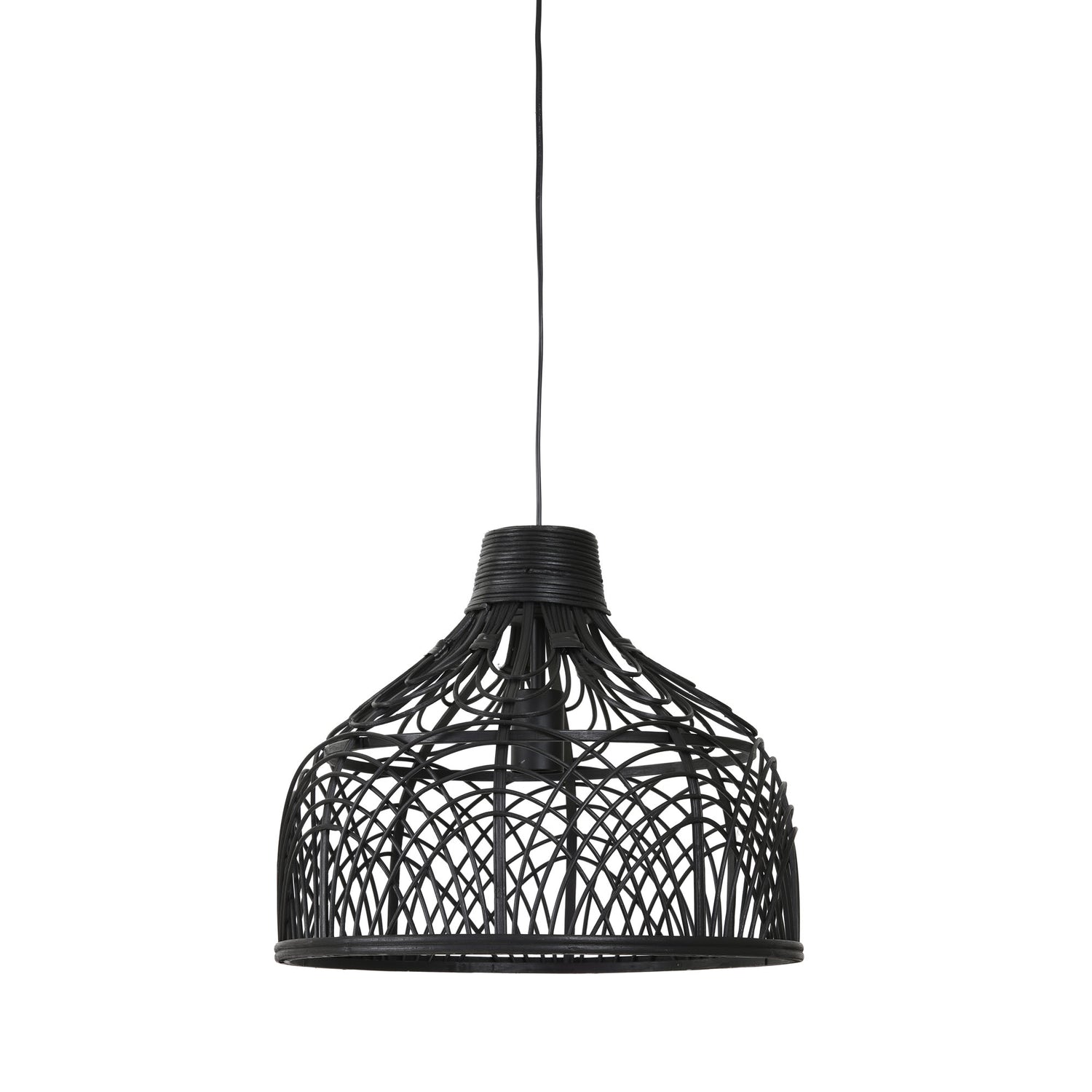 Light & Living Hanglamp Pocita - Rotan Zwart - Ø42x35 cm