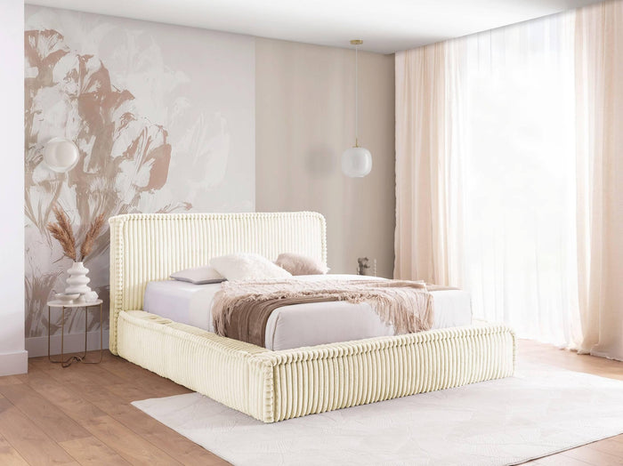 by fonQ Ruffle Bedframe - 200 x 200 cm - Ivoor