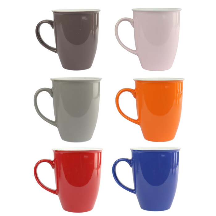 OTIX Koffiekopjes Koffiemok 6 stuks Diverse kleuren 320 ml Aardewerk