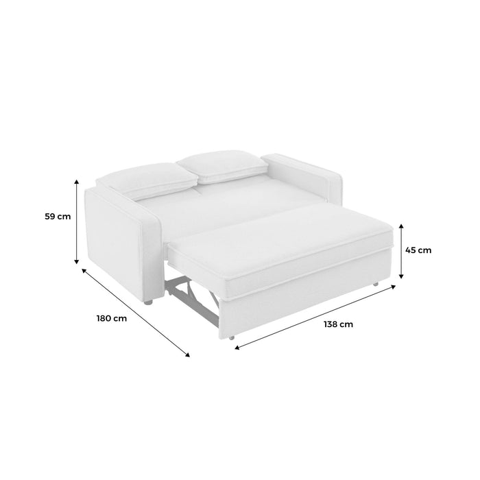 sweeek - 3-zits bouclé slaapbank