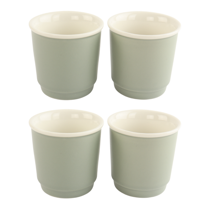 Orange85 Espressokopjes 4 stuks Mintgroen 90 ml Porselein