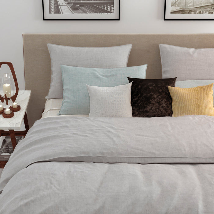 Zo Home Dekbedovertrek Katoen Lino Linnen Look dove grey