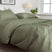 Zo Home Satinado Dekbedovertrekset Uni Katoen Satijn - army green