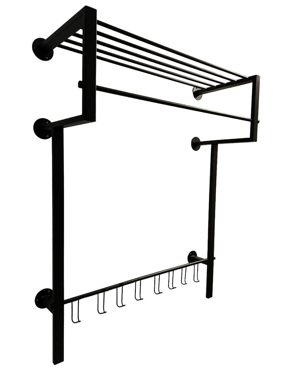 LT-Luce Kapstok Joy Royal XXL Mat Zwart 8 Haken 95 x 75cm
