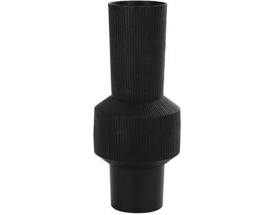 Light & Living Light&living Vaas deco Ø20x46 cm BENZO mat zwart