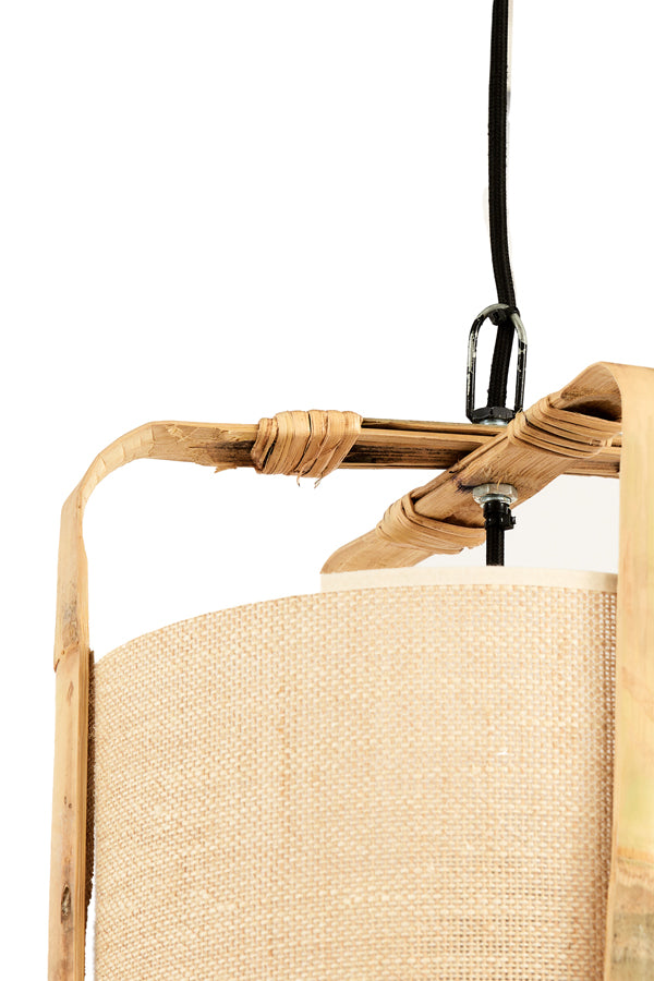 Light&living Hanglamp Ø27x56 cm SENDAI zand+bamboe naturel