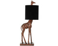 Light&living Tafellamp 26x16x61 cm GIRAFFE antiek koper+velvet zwart