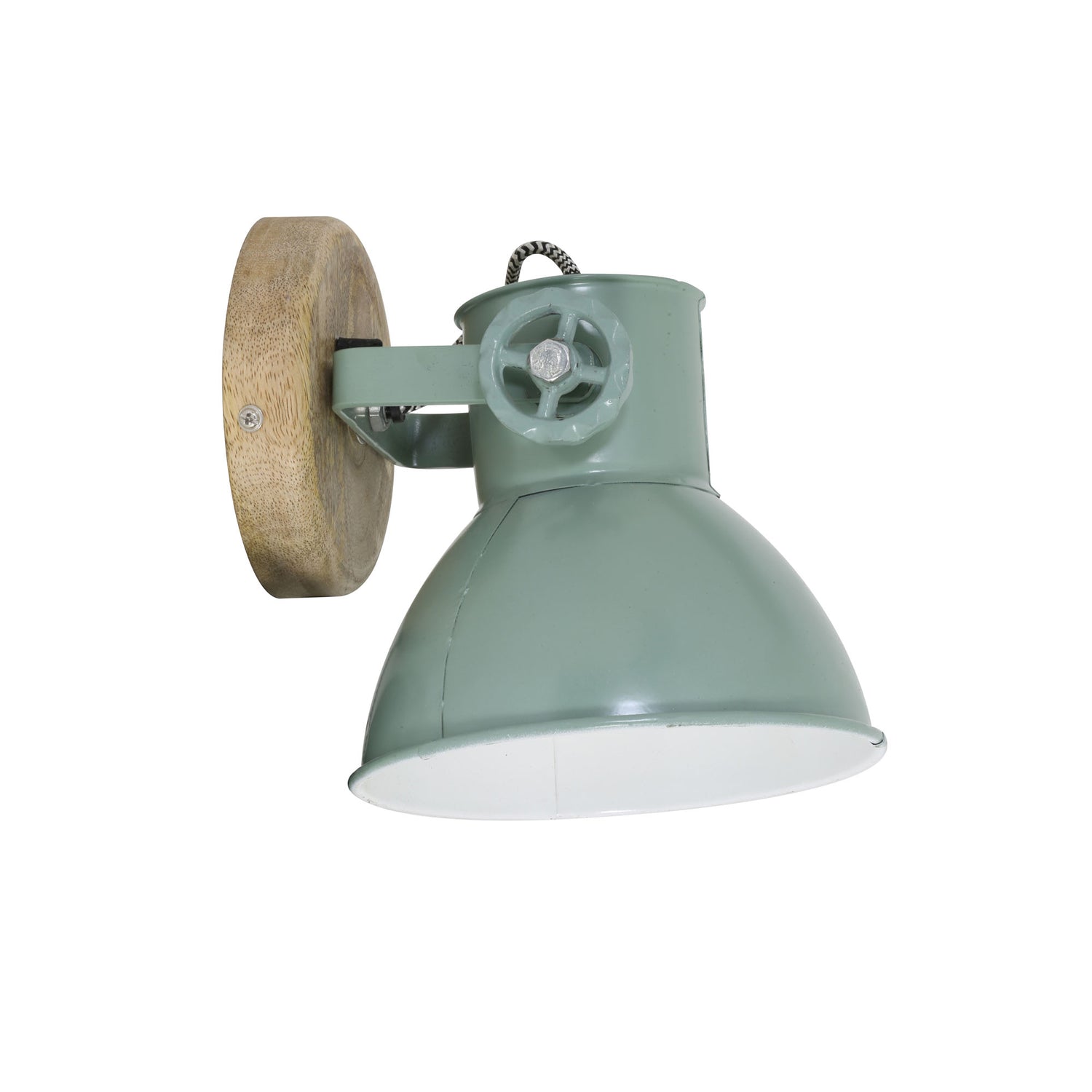 Light & Living Wandlamp Elay - Hout|Groen - 20x18x19cm