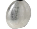 Light&living Vaas deco 42x7x42 cm POSITANO ovaal plat ruw nikkel