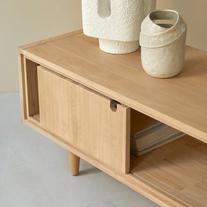 Tikamoon - Jonàk - Massief eiken tv-meubel 140 cm