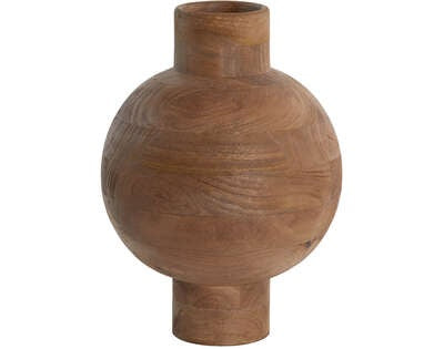 Light&living Vaas deco Ø23x32 cm BARUMI hout mat donker bruin