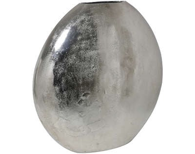 Light&living Vaas deco 53x7x53 cm POSITANO ovaal plat ruw nikkel