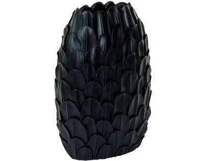 Light & Living Light&living Vaas deco 28,5x19x40 cm FEDER zwart