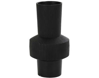 Light & Living Light&living Vaas deco Ø17x30 cm BENZO mat zwart