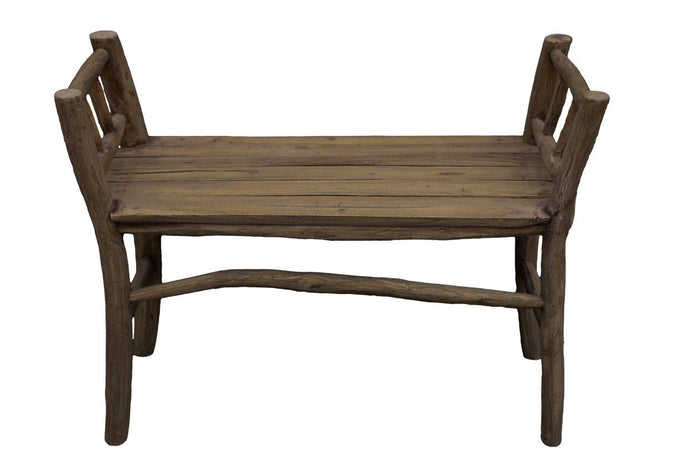 HSM - Decoratieve Bank Pank - 80x30x64 - Antiek - Teak