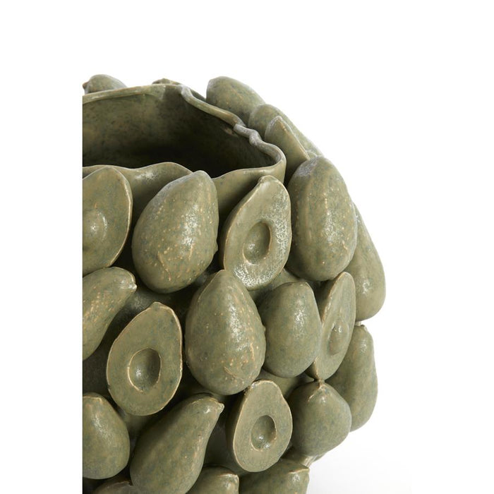 Light&living Vaas deco 36x35,5x31,5 cm AVOCADO keramiek olijf groen