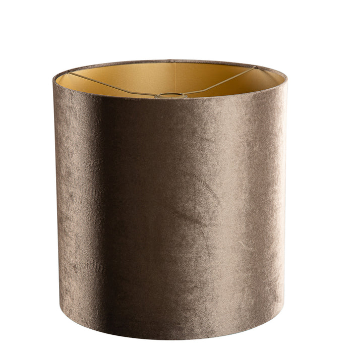 QAZQA Velours lampenkap bruin met gouden binnenkant 40|40|40