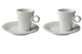 Maastricht Porselein Espressokop en schotel Finn 6 cl - 12.5 cm Wit Porselein 2 stuks