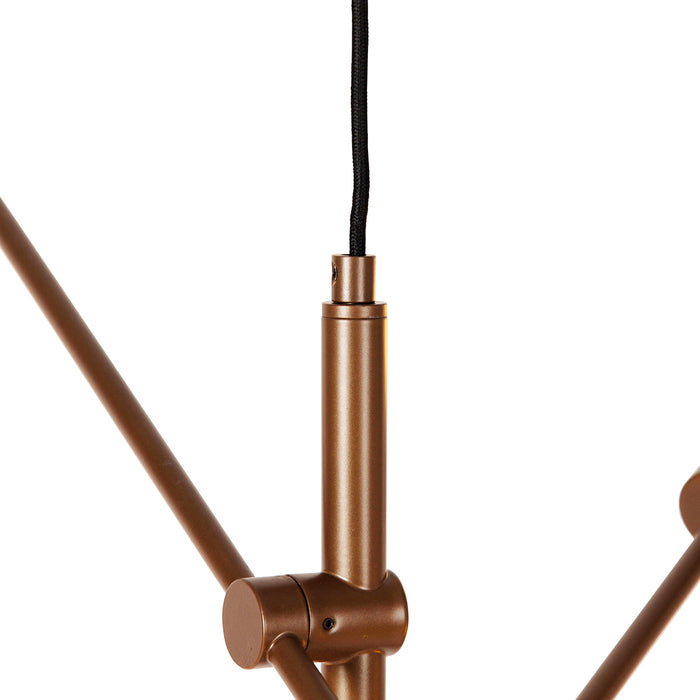 QAZQA Industriële hanglamp donkerbrons 6-lichts - Sydney
