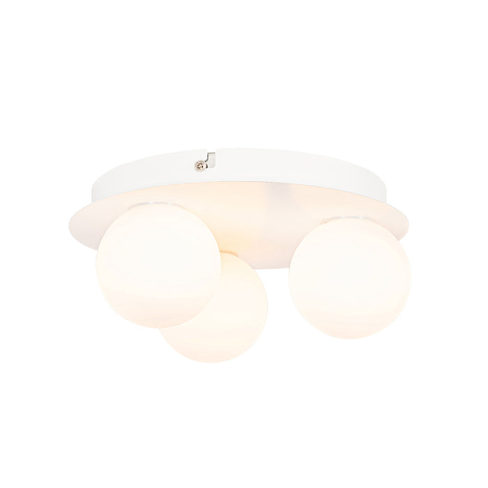 QAZQA Moderne badkamer plafondlamp wit 3-lichts - Cederic