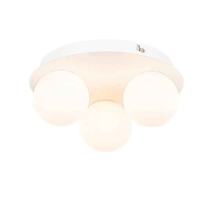 QAZQA Moderne badkamer plafondlamp wit 3-lichts - Cederic