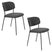 Housecraft Living Jolien Eetkamerstoelen Zwart| Grijs - Set van 2