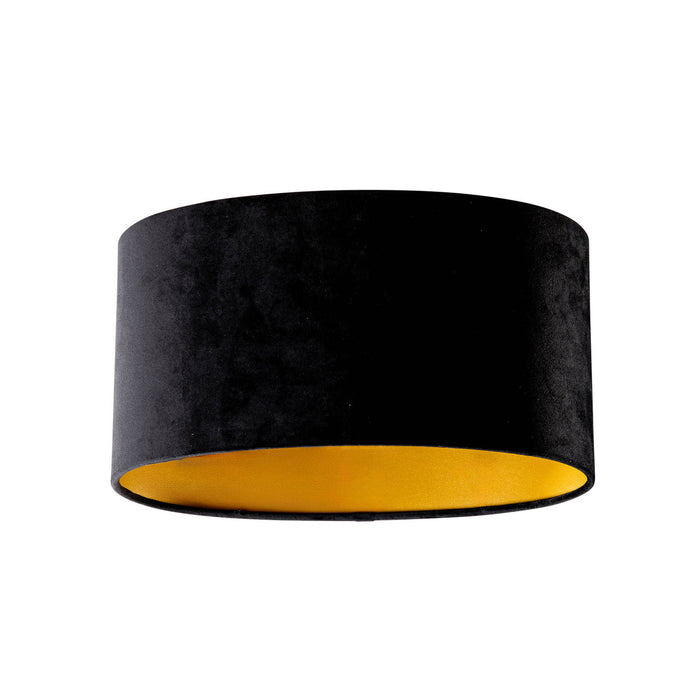 QAZQA Velours lampenkap zwart ovaal 35|23|18