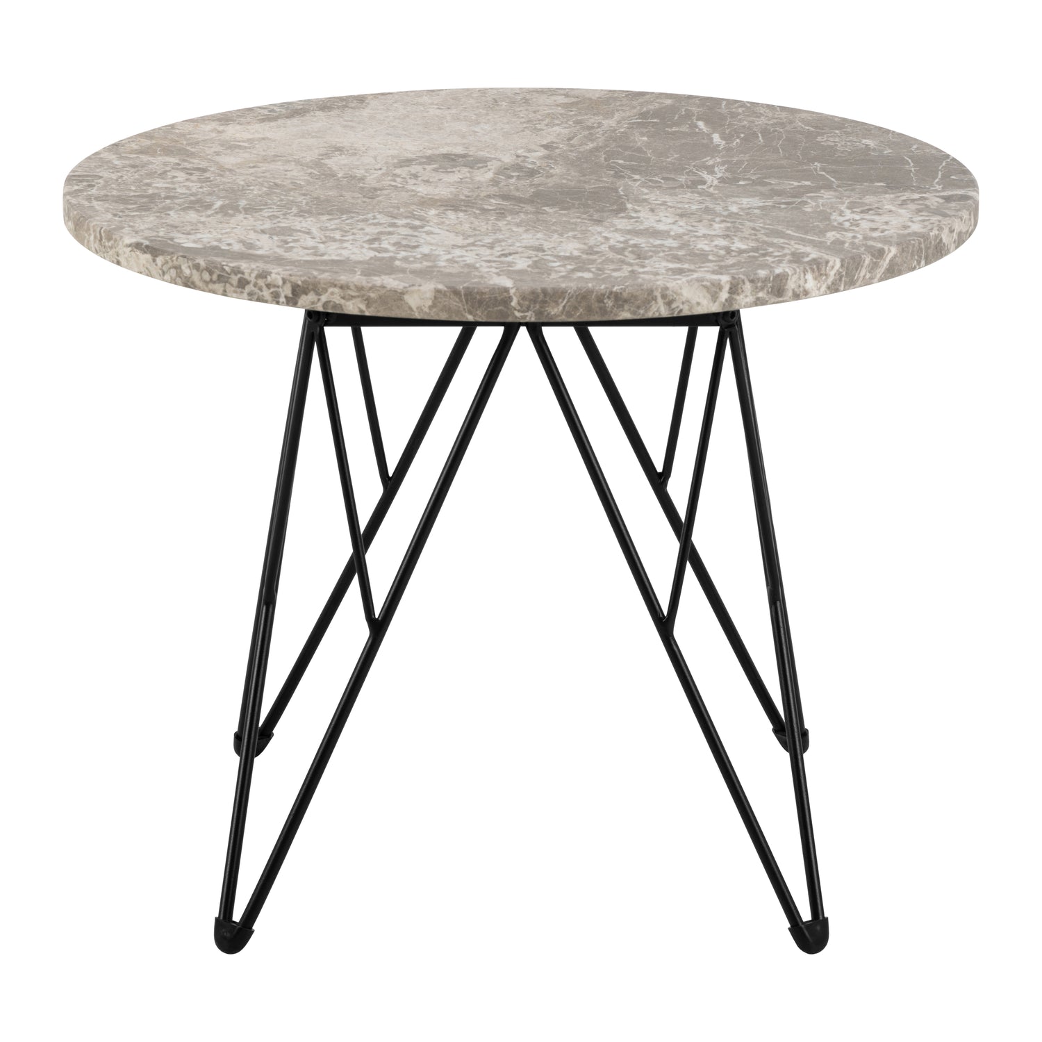 by fonQ Webby Bijzettafel Ø 55 cm - Grijs / Zwart