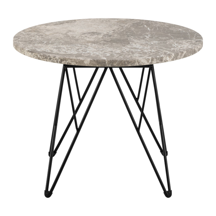 by fonQ Webby Bijzettafel Ø 55 cm - Grijs / Zwart