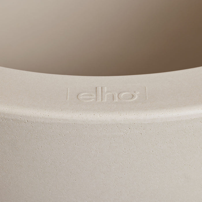 Elho Pure Cilinder Wheels 40 - Beige - L 40 x B  x H 40 cm - Balkon, Binnen en Buiten - 100% gerecycled