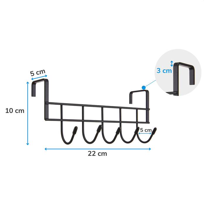 ACAZA Deurkapstok Zwart  - 2 st.