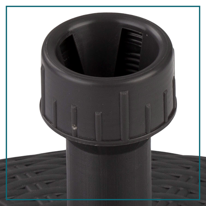 HIXA Aktive Parasolvoet Vulbaar Rotan Antraciet 20 KG 45x30cm