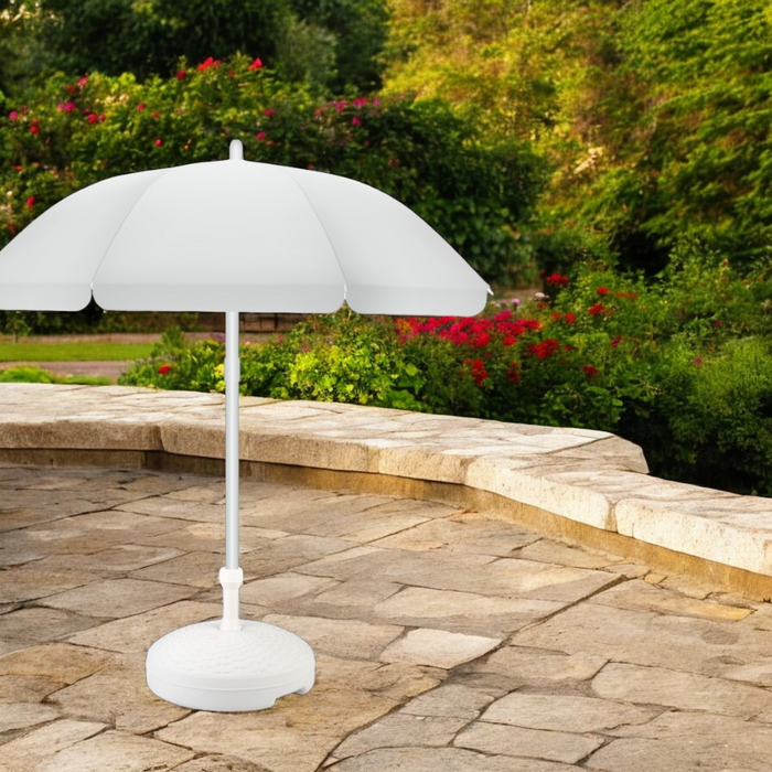 HIXA Aktive Parasolvoet Vulbaar Rotan Wit 20 KG 45x30cm